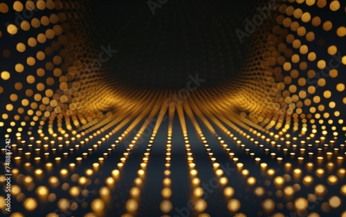 background gold dots image design Generative AI