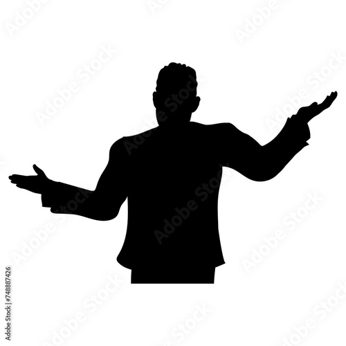 adult man shrugging
