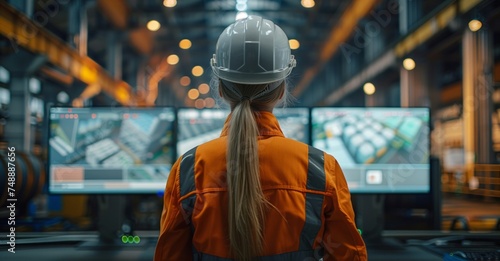 Engineer operators use Scada systems in the workplace,