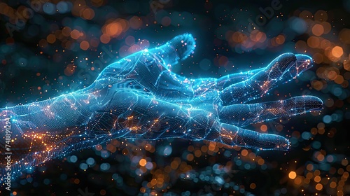 Digital Connection: A Hand in the Virtual Cosmos