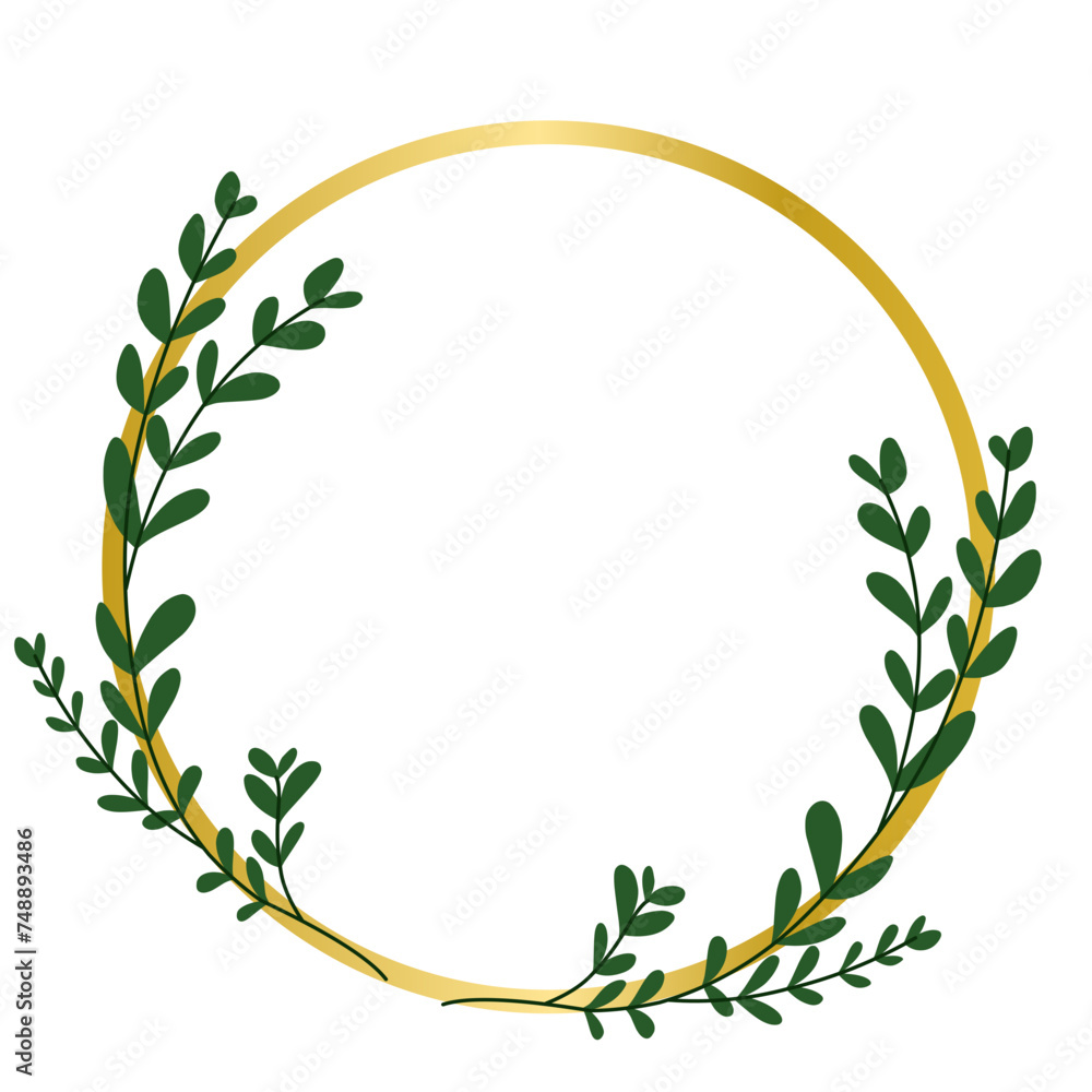 Round botanical frame Round botanical frame