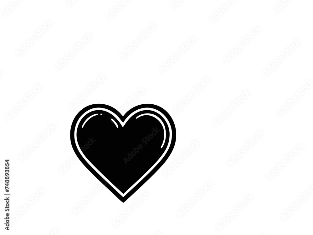 Hearts Aglow: Radiant Heart Vector Illustration