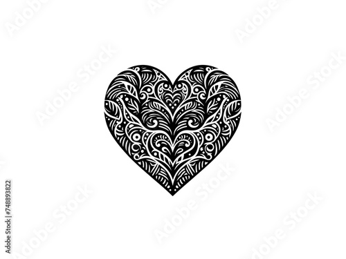 Romantic Reverie: Tender Heart Vector Graphic - Expressive Artistry in High-Quality