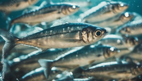 Shoal of fish mackerel scad (Decapterus macarellus)  © Adi