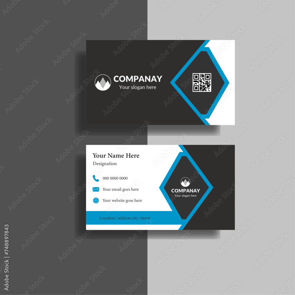 Business Card And Visiting Card Design For Print-Ready

