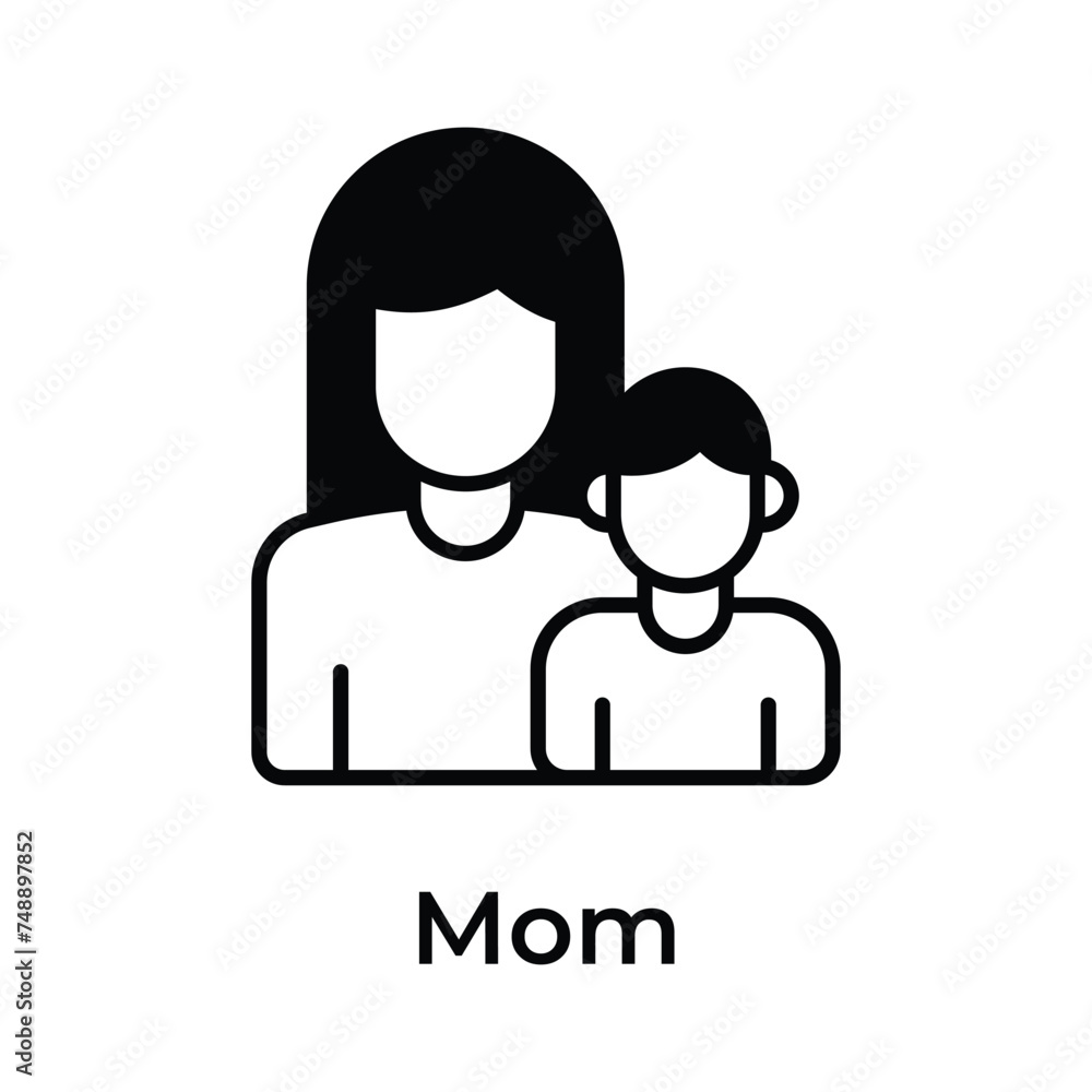 Mom with son, mothers day related vector design, ready to use Mom with son, mothers day related vector design, ready to use