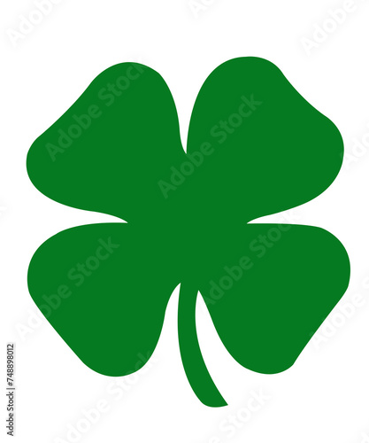 St Patricks Day shamrock clip art on plain white transparent isolated background for card, shirt, hoodie, sweatshirt, apparel, tag, mug, icon, poster or badge