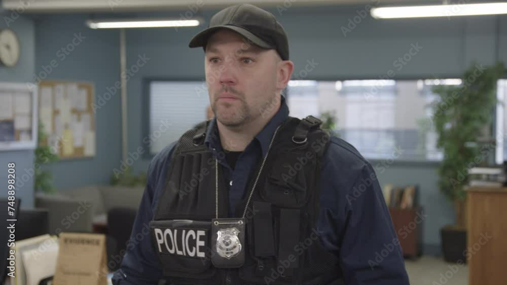 Police officer ready for duty Police officer ready for duty