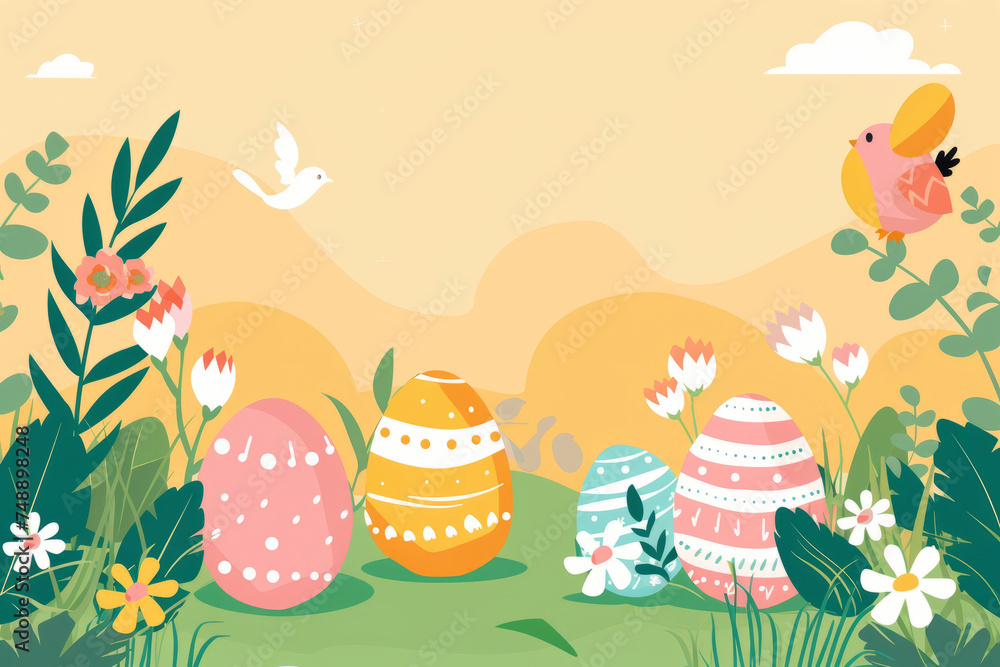 Obraz premium background for Easter celebration, colorful 