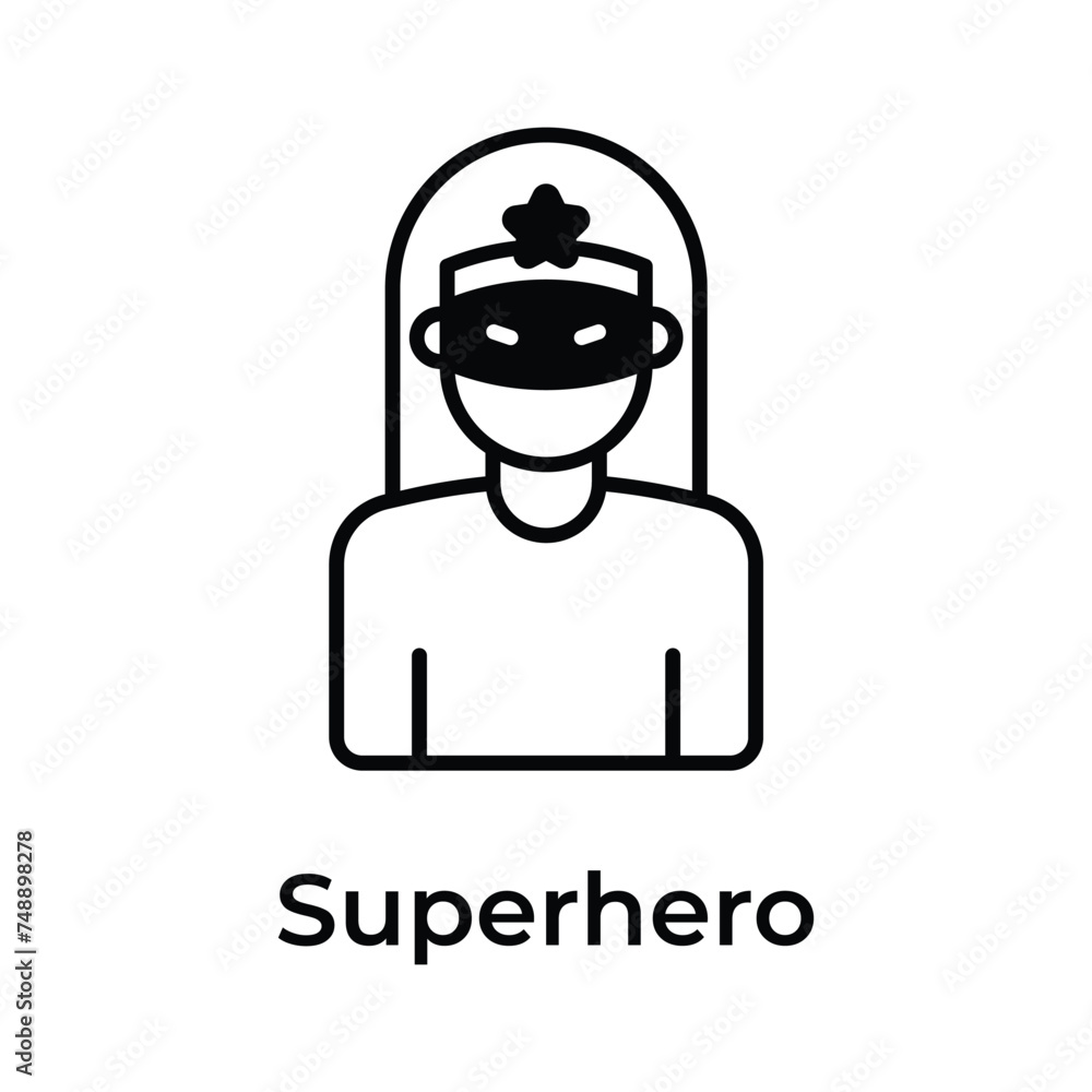 A female wearing eye mask on her face depicting superhero vector A female wearing eye mask on her face depicting superhero vector
