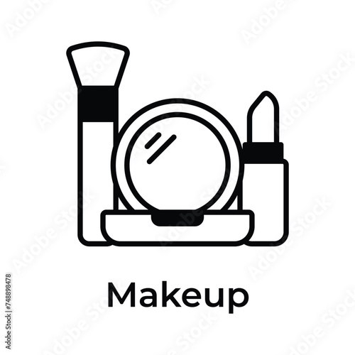Makeup kit, mothers day gift, visually perfect icon of makeup accessory
