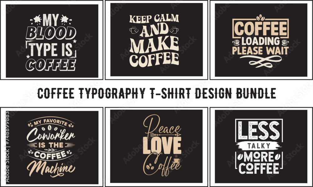Coffee quotes bundle for shirt Design for POD
