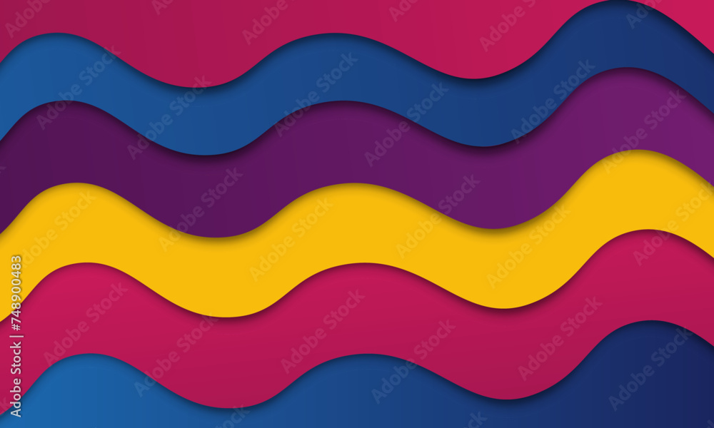 Modern dynamic Abstract background With colorful paper wave Shapes. 3D Illustration of twisted shapes for business, card, presentation, brochure, banner, and wallpaper. Modern dynamic Abstract background With colorful paper wave Shapes. 3D Illustration of twisted shapes for business, card, presentation, brochure, banner, and wallpaper.