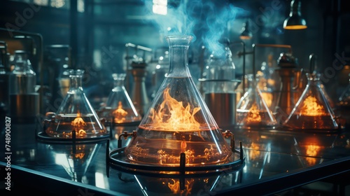 High tech laboratory fire and gas