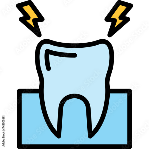 Toothache Vector Line Filled Icon