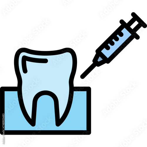 Anesthesia Vector Line Filled Icon