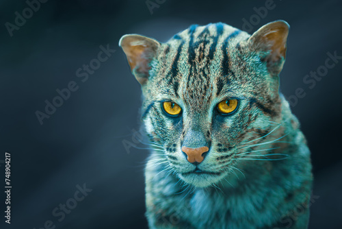 Photography Portrait photography of fishing cat - Prionailurus viverrinus