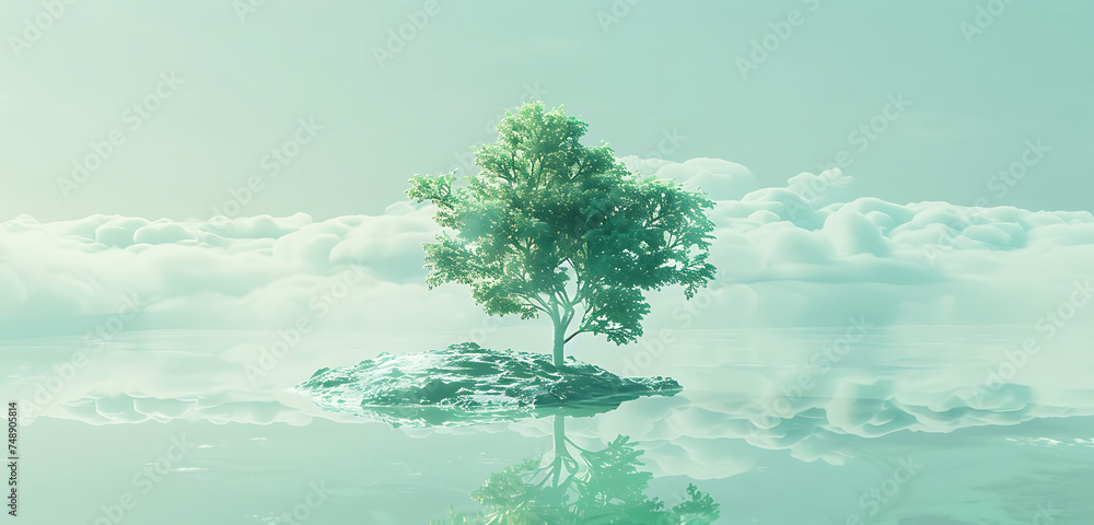 Green earth with green plant in it, concept of reforestation Green earth with green plant in it, concept of reforestation