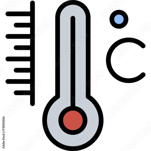 Celsius Vector Line Filled Icon