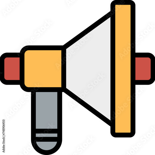 Protest Vector Line Filled Icon