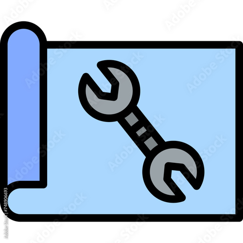 Planning Vector Line Filled Icon