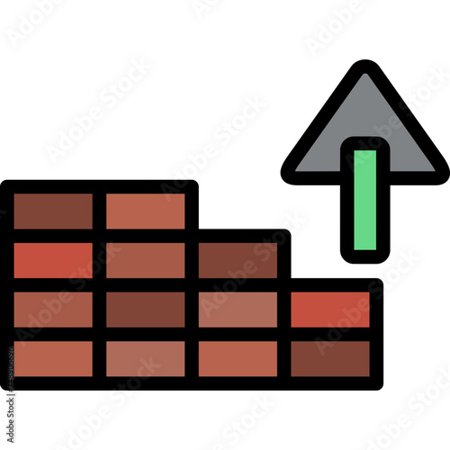 Trowel Vector Line Filled Icon