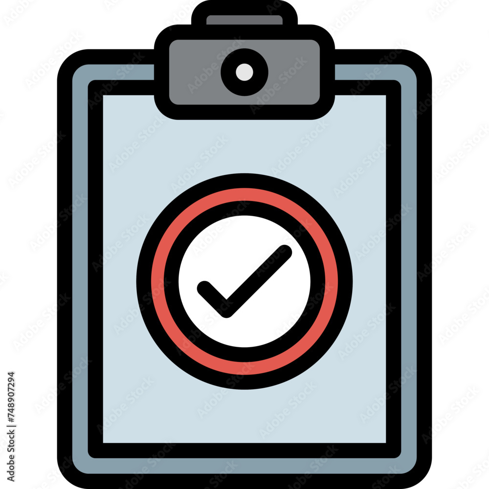 Checkmark Vector Line Filled Icon Checkmark Vector Line Filled Icon