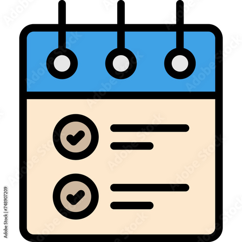 List Vector Line Filled Icon