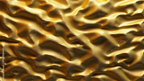 Abstract gold plaster with uneven texture and pattern providing space for text