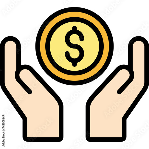 Reward Vector Line Filled Icon