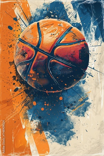 banner or poster design for basketball tournament modern features cartoon artwork © Martin