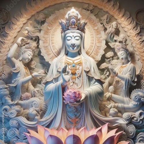 Guan Yin Buddha Statue: The Goddess of Mercy © Sumon