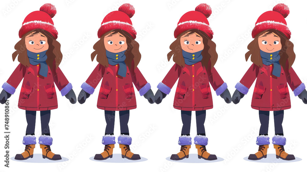 Fototapeta premium children holding hands isolated 