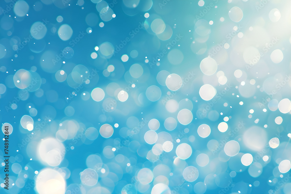 Blue and white bokeh lights background. Sky with clouds concept. Abstarct blurred glitter backdrop. Defocused light. Design for banner, wallpaper. Blue and white bokeh lights background. Sky with clouds concept. Abstarct blurred glitter backdrop. Defocused light. Design for banner, wallpaper.