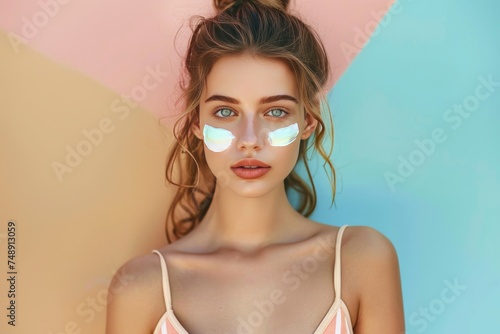 Wallpaper Mural Face skincare glow skin care cream. Skincare beauty cosmetic products: lip balm, Primer lotion, moisturiser, anti aging skincare Editorial shoot oil, eye gel, Age spots serum and Lip shine jar pot Torontodigital.ca