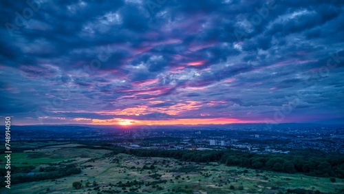 Sunset over Glasgow