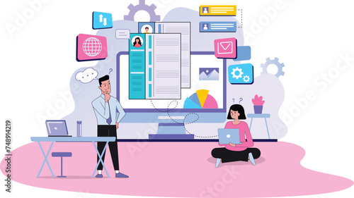 HUMAN RESOURCE ILLUSTRATION