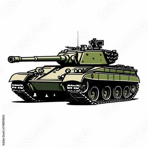Vector de un tanque de guerra