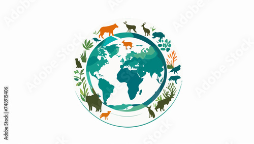 Vector de un mundo animal