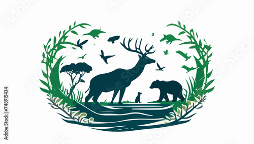 Logotipo de vida animal