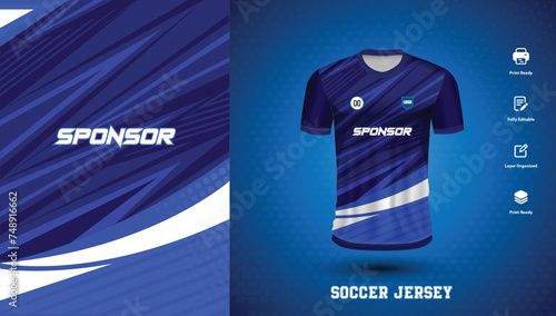 Vector soccer jersey design for sublimation or sports tshirt design for cricket football
