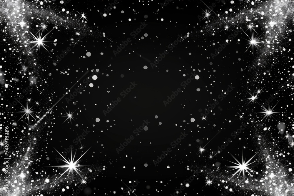 white christmas frame background white shiny star light Generative AI white christmas frame background white shiny star light Generative AI
