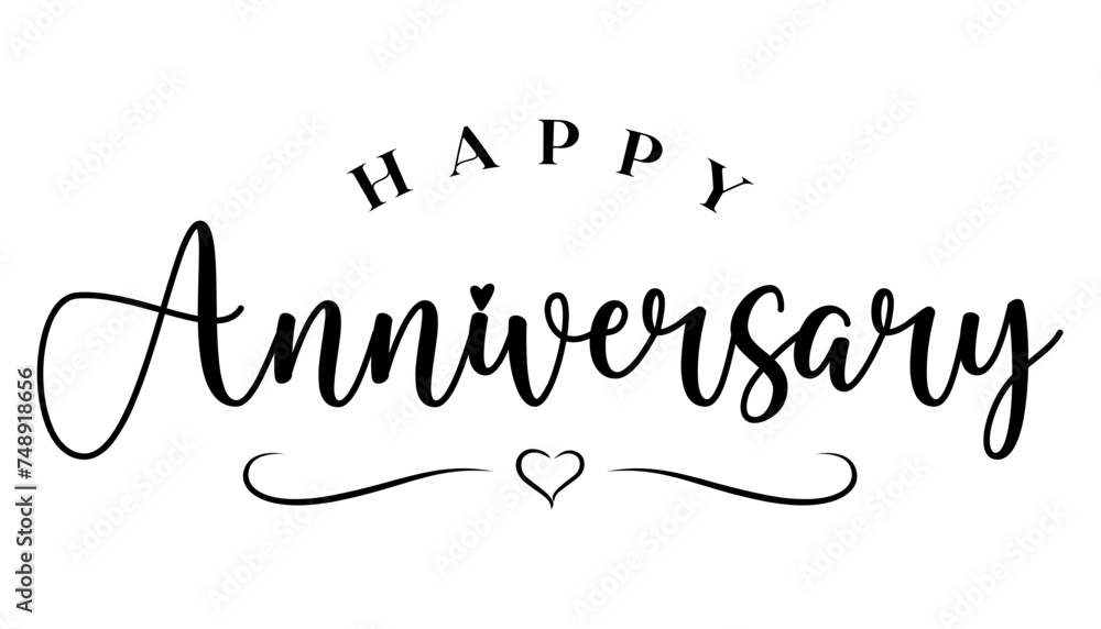 Happy Anniversary Wedding wish lettering text vector illustration. Happy Anniversary Wedding wish lettering text vector illustration.