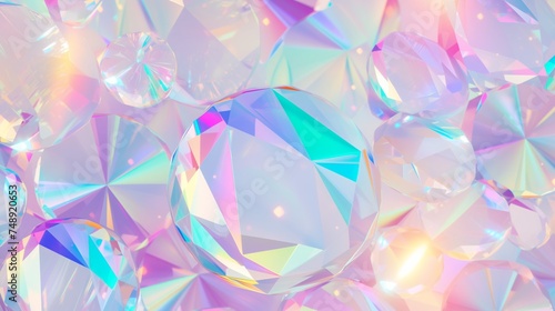 Crystalline brilliance in a sea of holographic pastels