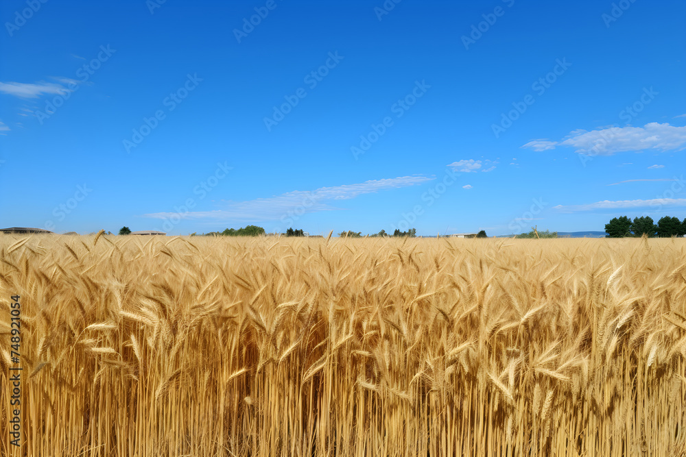 Golden Wheat Field: A Portrait of Prosperity and Agronomy