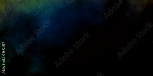 Black and blue background. Watercolor grunge texture.
