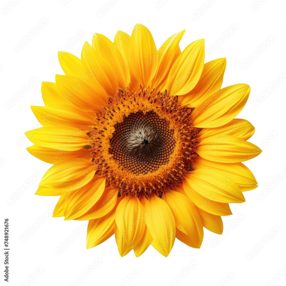 Fototapeta premium sunflower flower isolated on white transparent background