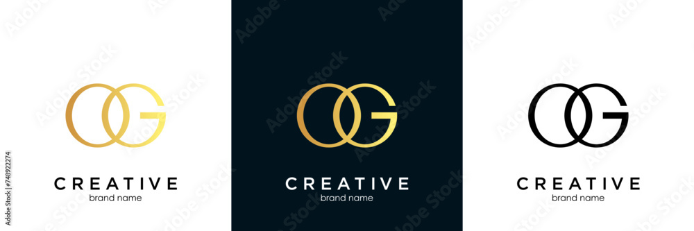 og letter fashion brand design modern style creative golden word mark design typography illustration, ho lettering, og creative og letter fashion brand design modern style creative golden word mark design typography illustration, ho lettering, og creative