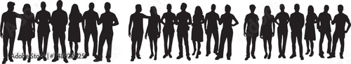 silhouette people vector