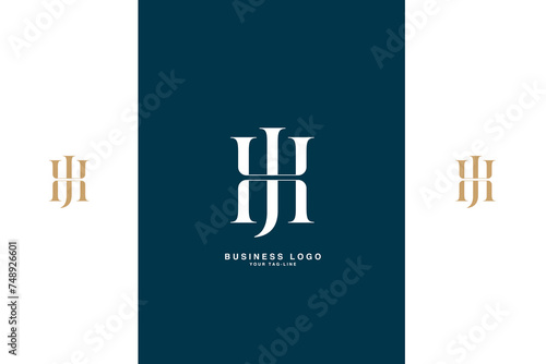 HJ, JH, H, J, Abstract Letters Logo Monogram